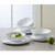 Better Homes & Garden 12-Piece Melamine Grey and White Marble Dinnerware Set