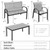 4 Pieces Patio Furniture Set with Glass Top Coffee Table 4 Pieces Patio Furniture Set with Glass Top Coffee Table