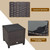3 Pieces Rattan Patio Furniture Set with Washable Cushion