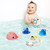 Toddlers Bath Toy, Manual Wind-Up Crab & Turtle Baby Bathtub Toys, Cute turtles, ducks and dolphins,Birthday for 2 3 4 5 6 Years Old,6Pcs +1 Organizer