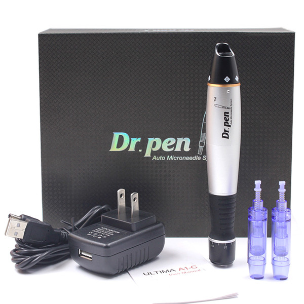 Dr. Pen A1 Electric Derma Pen Stamp Auto MicroNeed1e Roller 2x 12Pin Cartridges