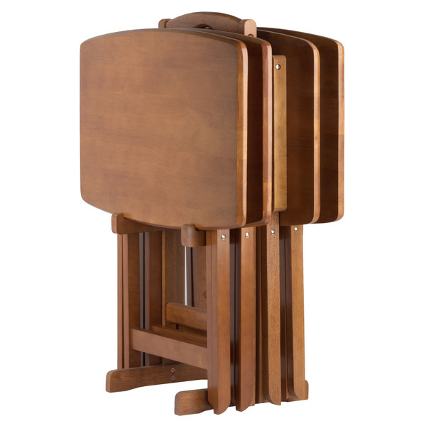 Dylan 5-Pc Snack Table Set; Teak Dylan 5-Pc Snack Table Set; Teak