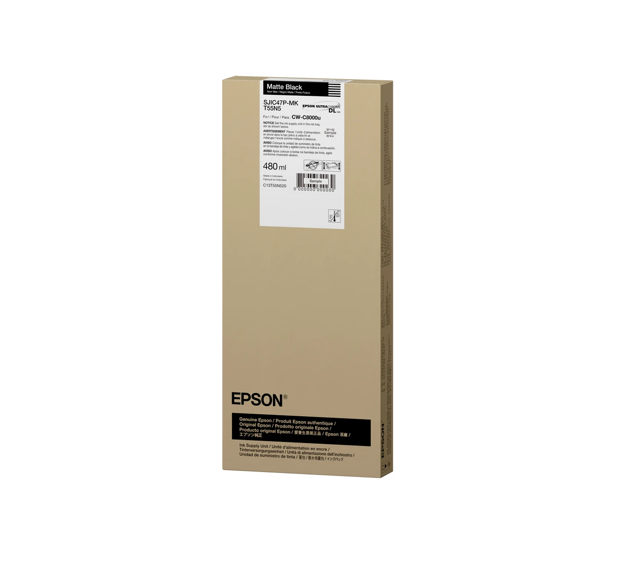 Epson ColorWorks CW-C8000 Ink Cartridge - Black Matte | C13T55N520