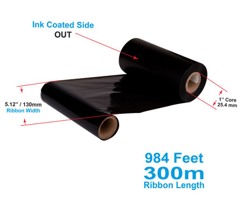 Toshiba Tec 5.12" x 1969 Feet US774 Near Edge Wax/Resin Ribbon | 12 Rolls/Box