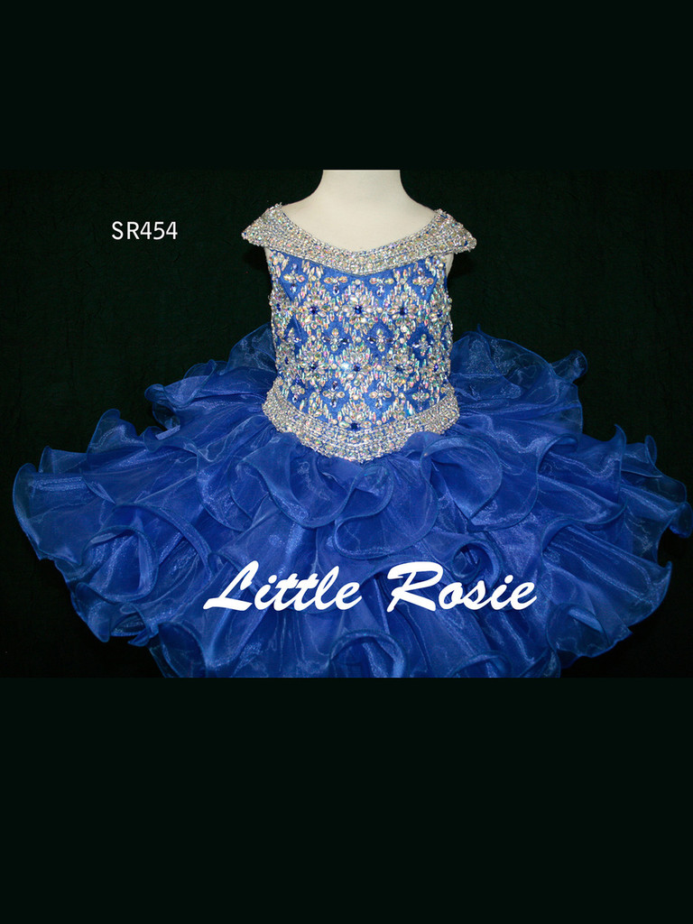 Little Rosie Hand Beaded Short Pageant Dress SR454