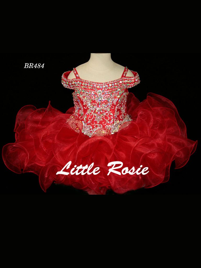 Off The Shoulder Baby Pageant Dress Little Rosie BR484
