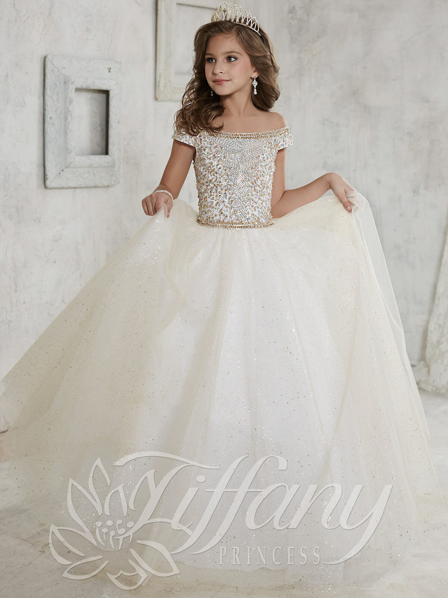 Tulle Pageant Dress by Tiffany Princess 13457