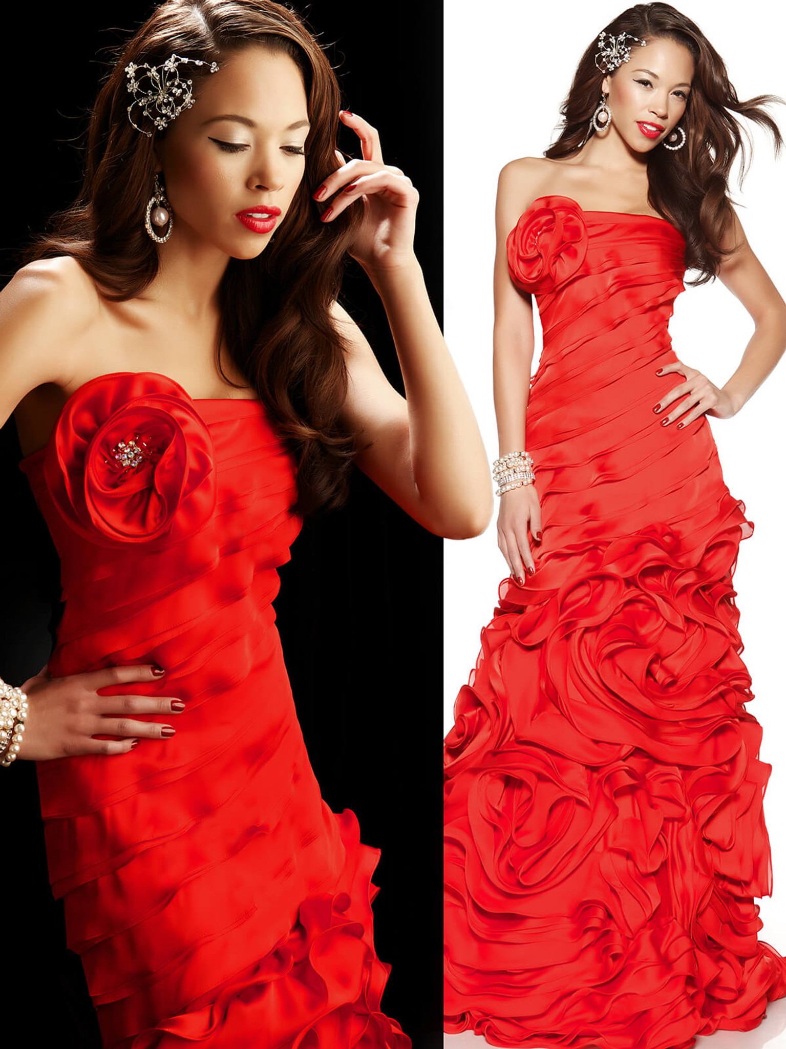 Red Mac Duggal Formal Long Dress 7146