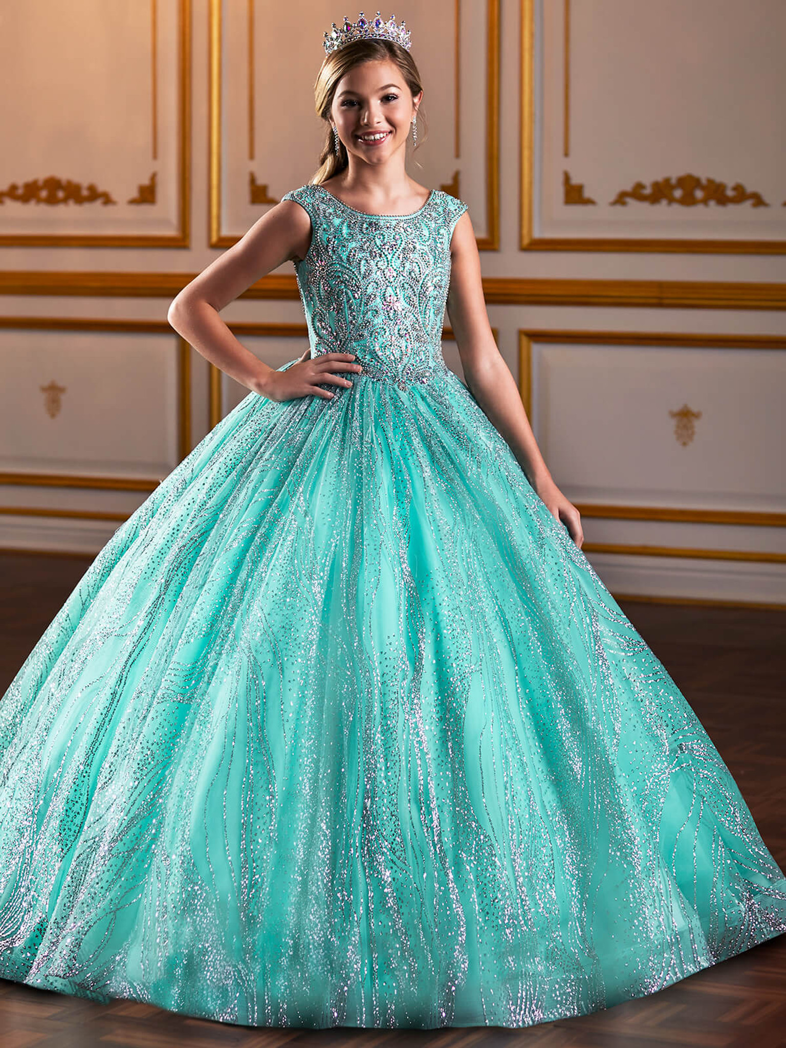 Cracked Ice Tiffany Designs 13575 Pageant Dress PageantDesigns