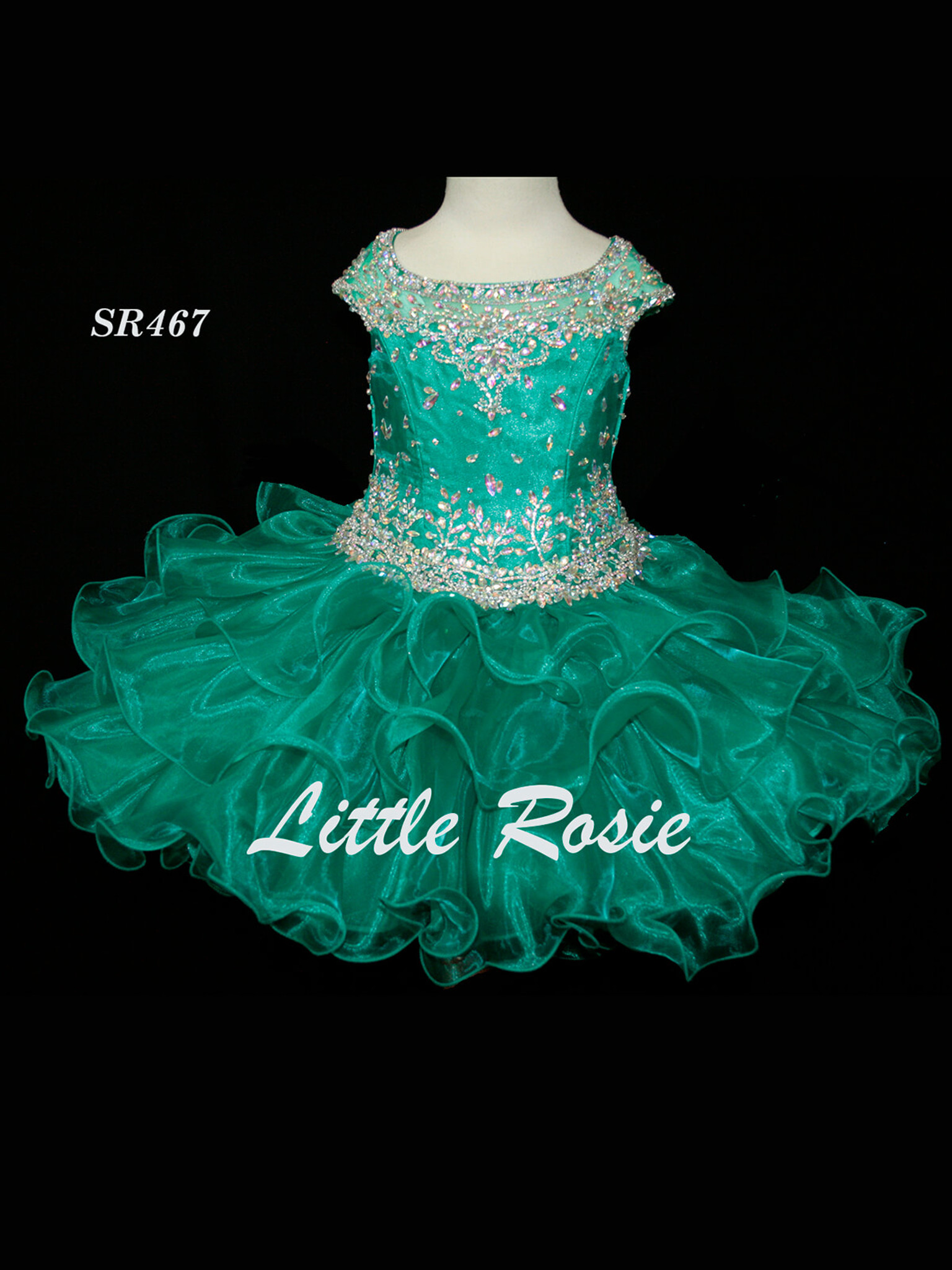 Cap Sleeved Cupcake Pageant Dress Little Rosie SR467