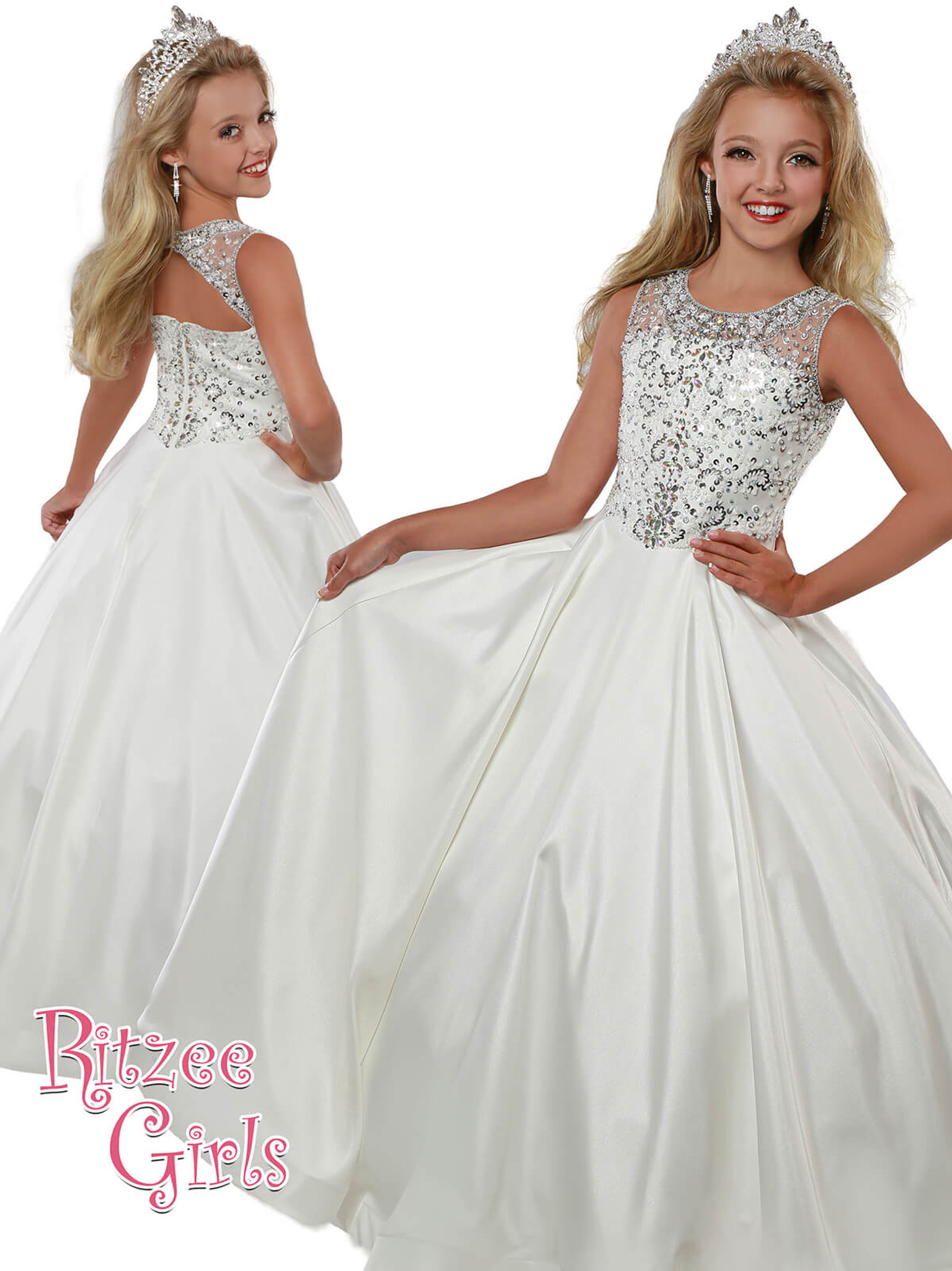 Ball Gown Ritzee Girls 7814 Pageant Dress PageantDesigns