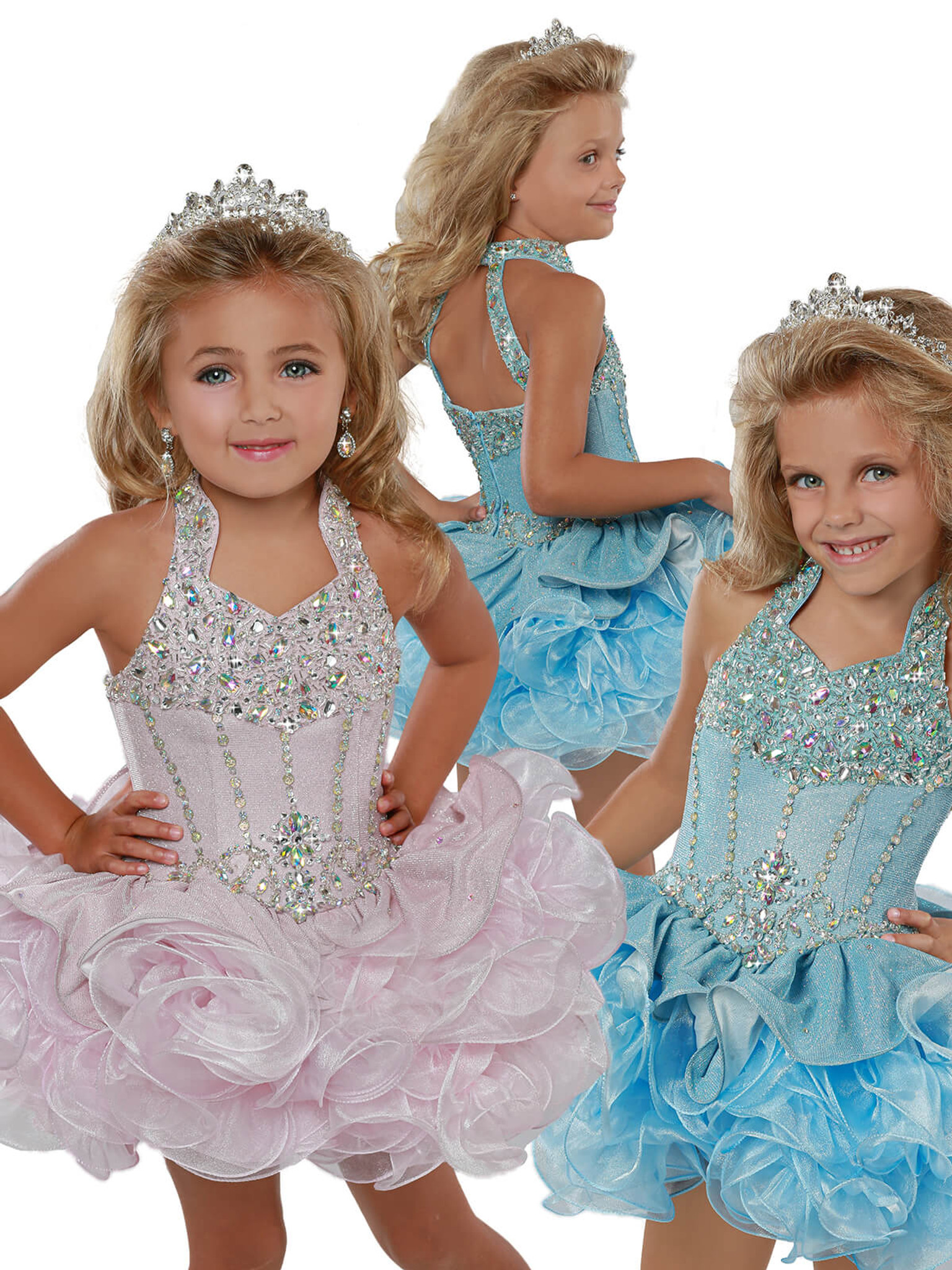 Halter Cupcake Pageant Dress Ritzee Girls B282