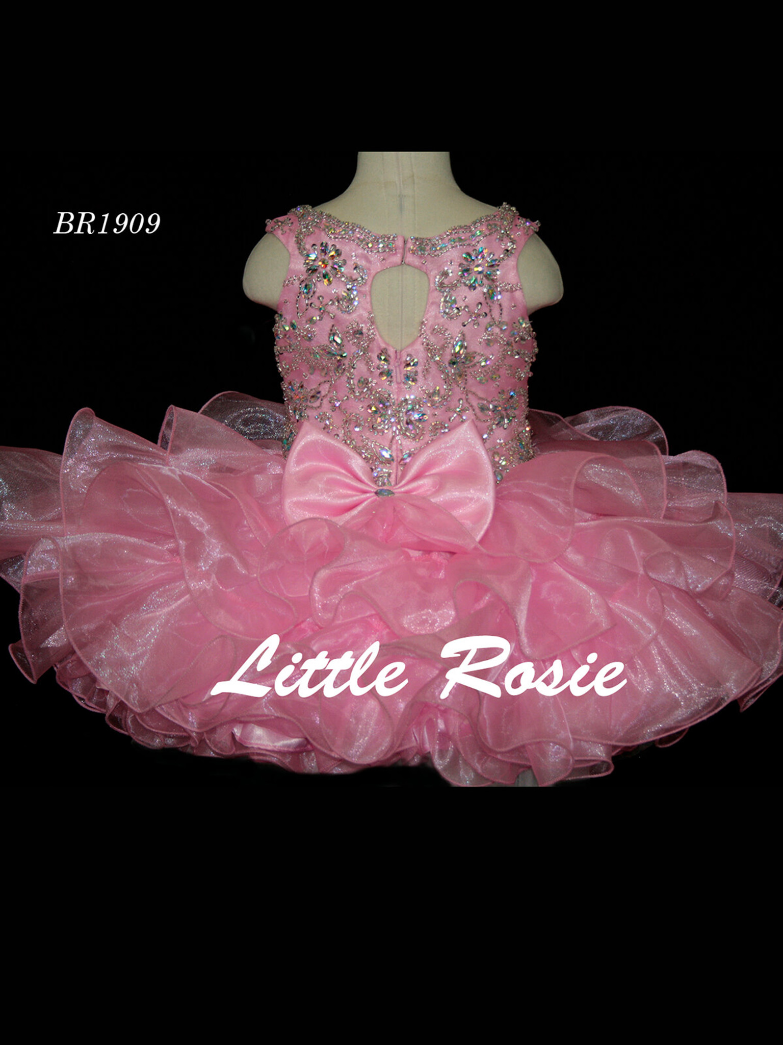 Scoop Neckline Baby Pageant Dress Little Rosie BR1909