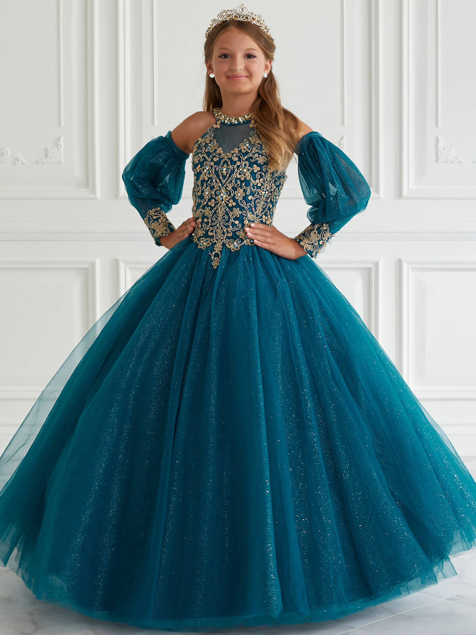 Blue Tiffany Pageant Dress Girl