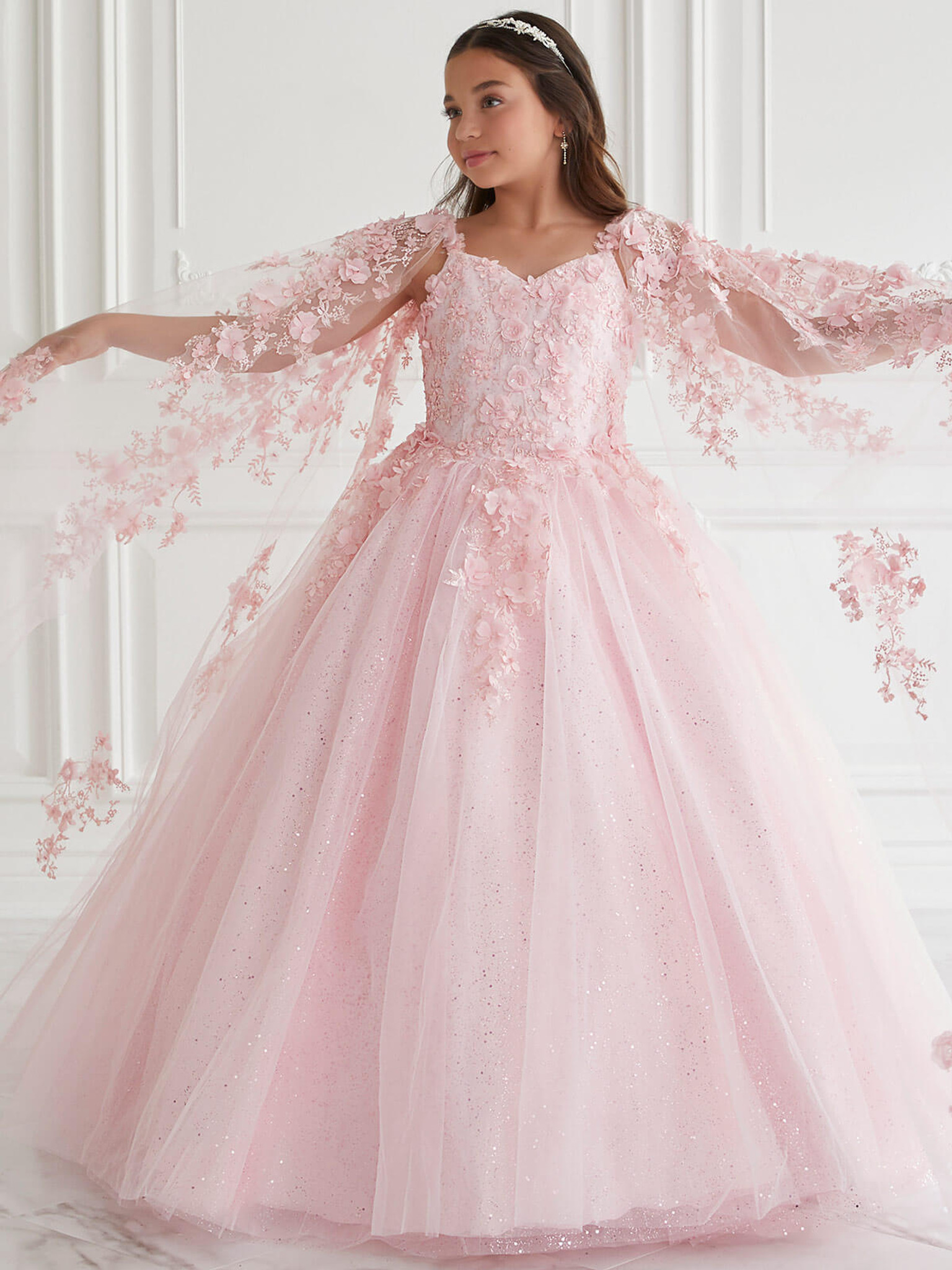 Cape Sleeves Christina Wu Princess 13669 Pageant Dress PageantDesigns