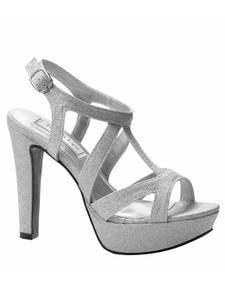 Silver platform sandal shoes by touch ups queenie 