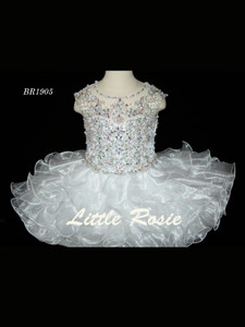 Illusion Neckline Baby Pageant Dress Little Rosie BR1905