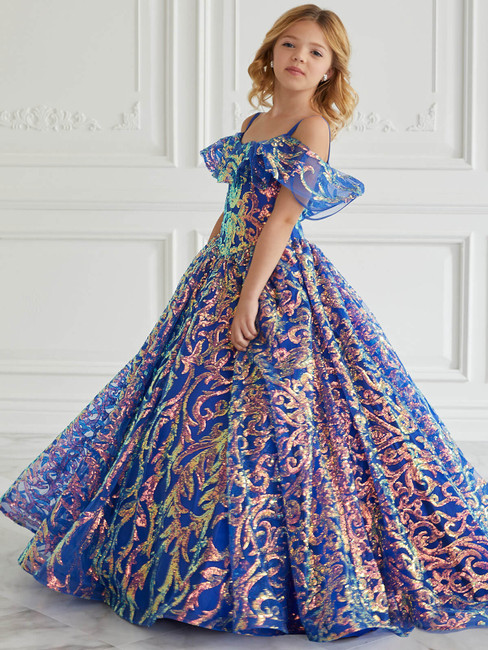 Blue Tiffany Pageant Dress Girl