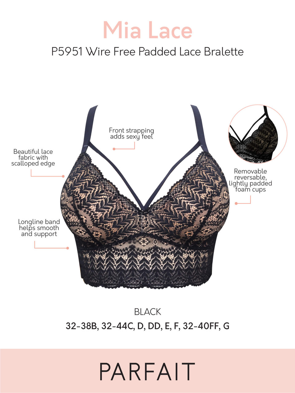 Parfait Lace Wire-Free Bralette Mia P5951