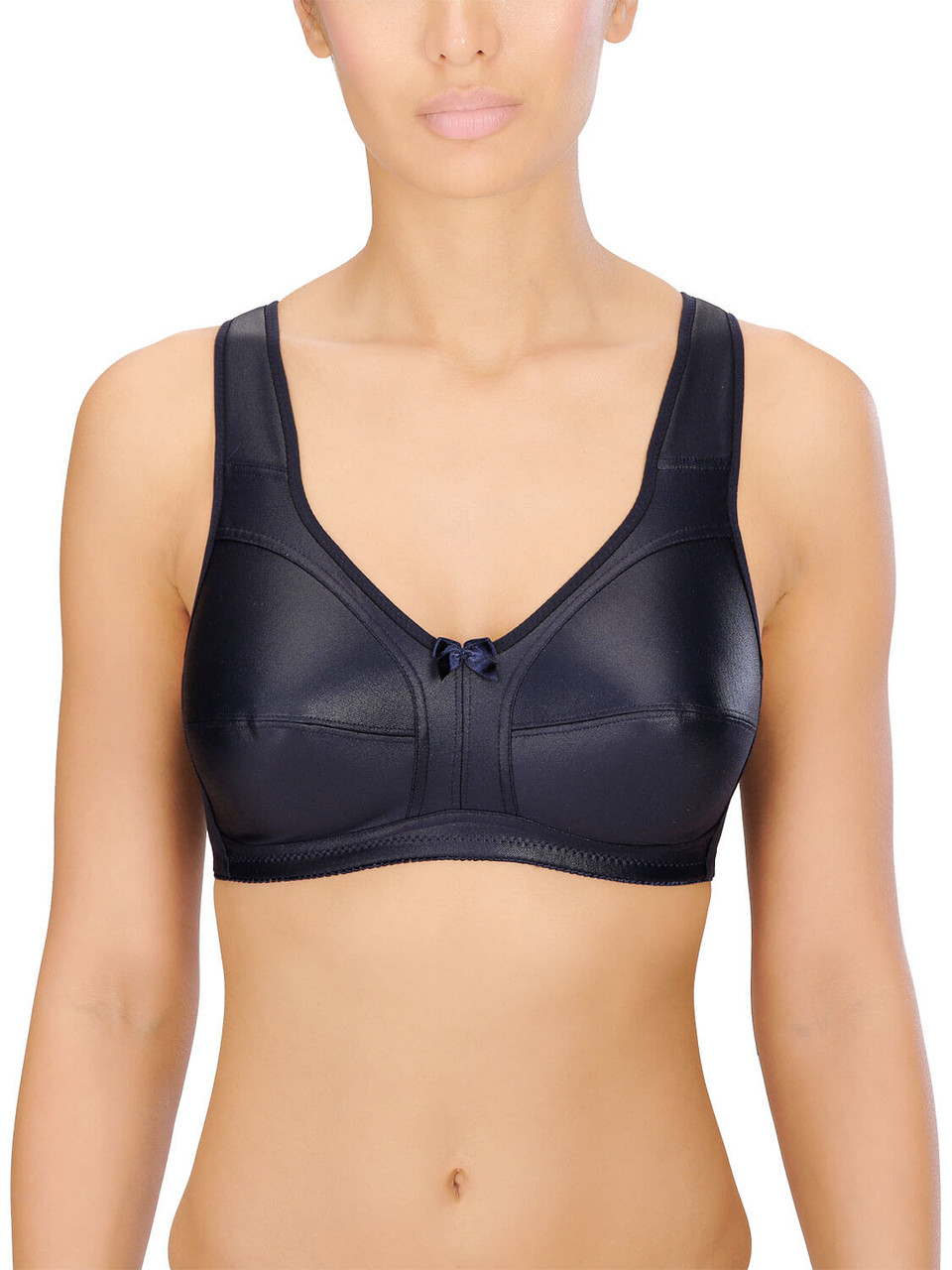 Naturana Wellness Front Fastening Soft Cup Bra Cotton in Blue