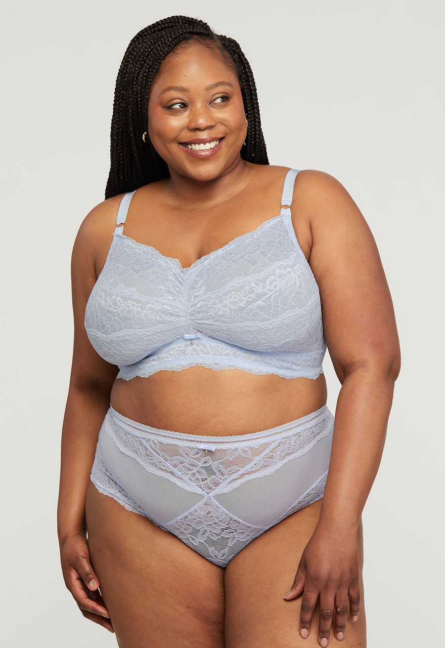 Montelle Intimates Sheer Lace Wire-Free Bralette