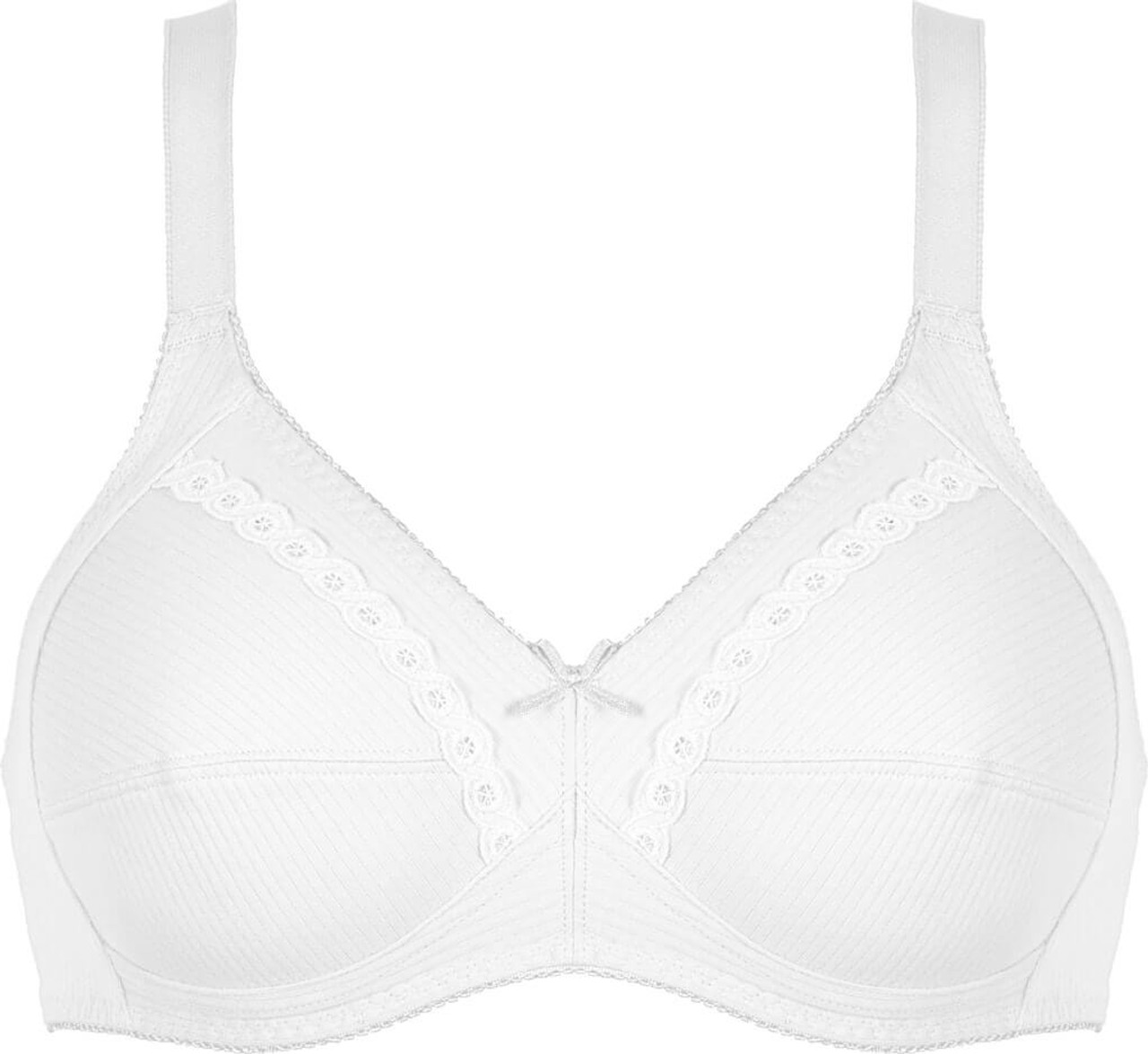 Naturana Ladies Front Fastening Soft Cup Bra 86007 White 34C at   Women's Clothing store