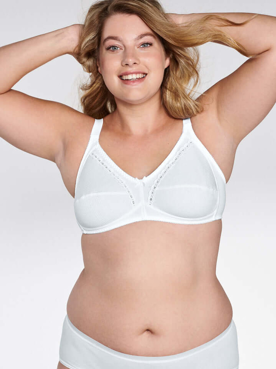 EsprAL Plus Size Bra Women Wire Free Comfort Soft Breathable,Full