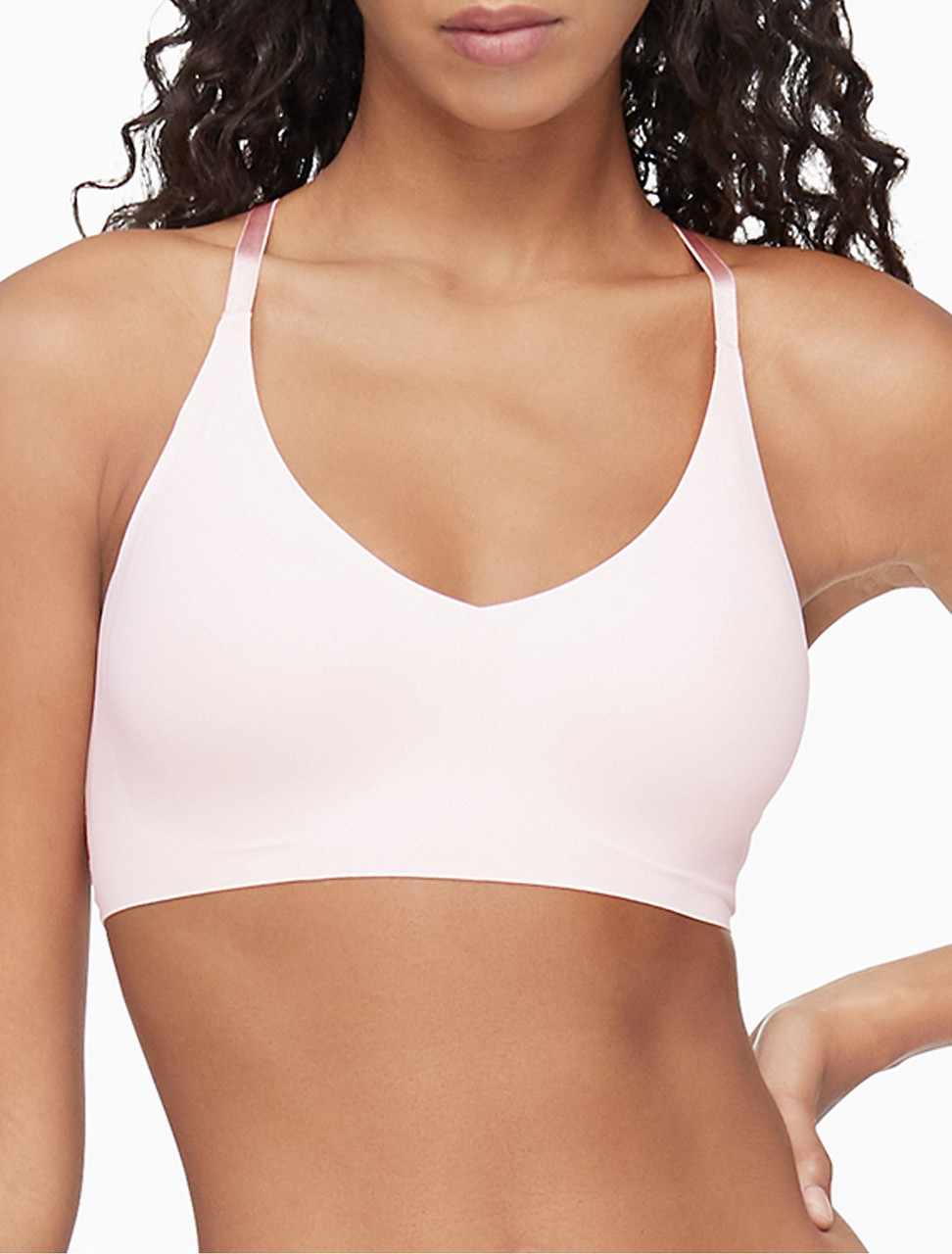 Calvin Klein Invisible Lightly Lined V-Neck Bralette With Removable