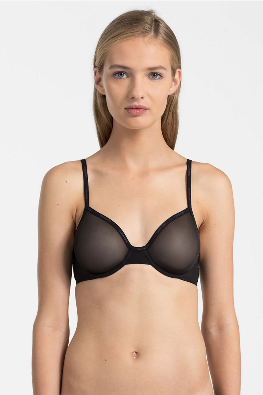 Calvin Klein Sheer Marquisette Unlined Demi Bra