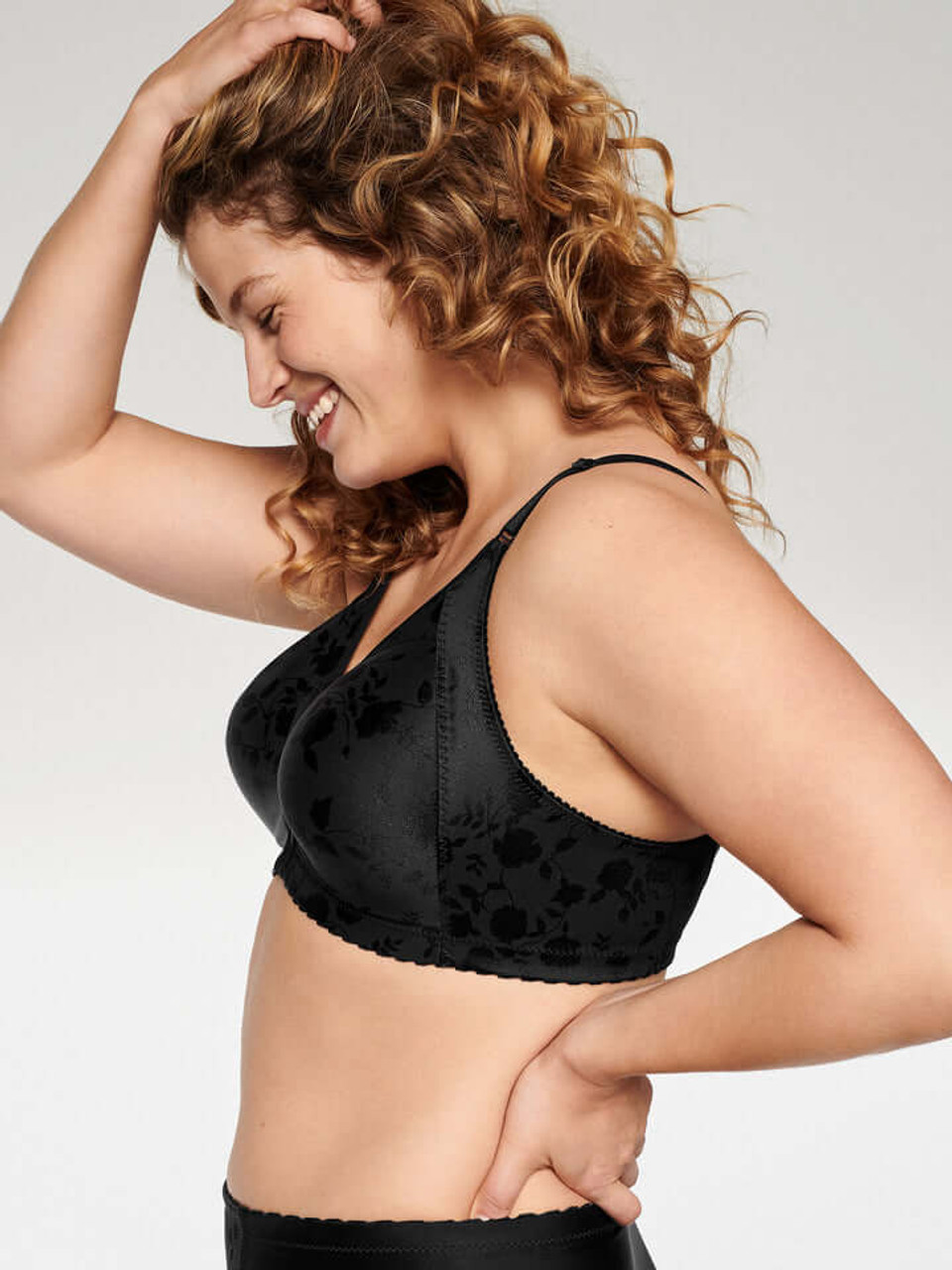 Naturana Soft Cup Front Fastening Bra - Black