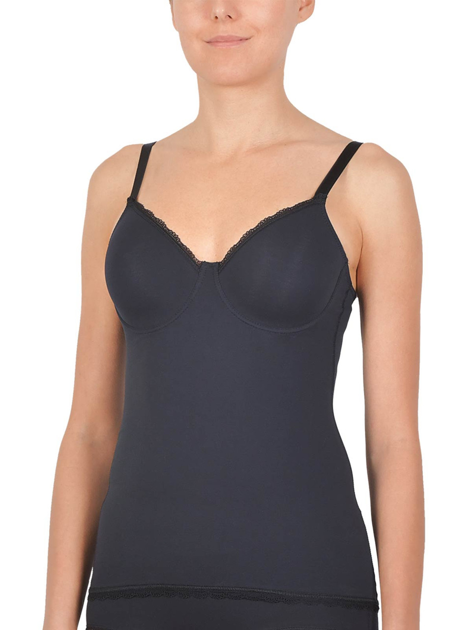 seamless cami with built in bra