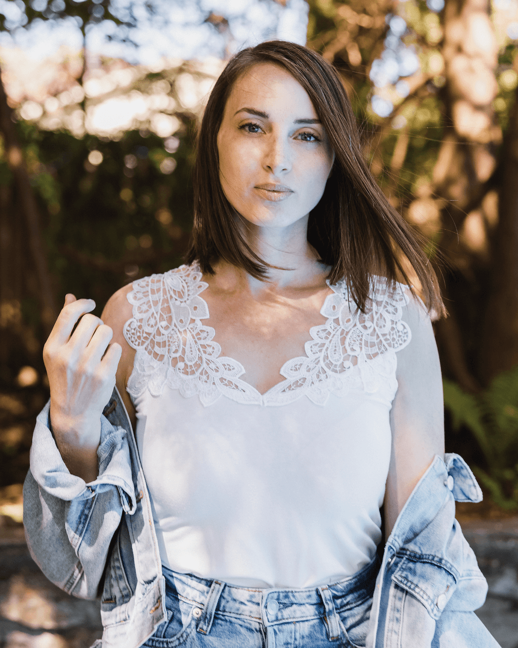 Arianne Teri Reversible Lace Knit Top with Appliqué 5501