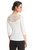 Arianne Teri 3 Quarter Sleeve Knit Top with Lace Appliqué  9501