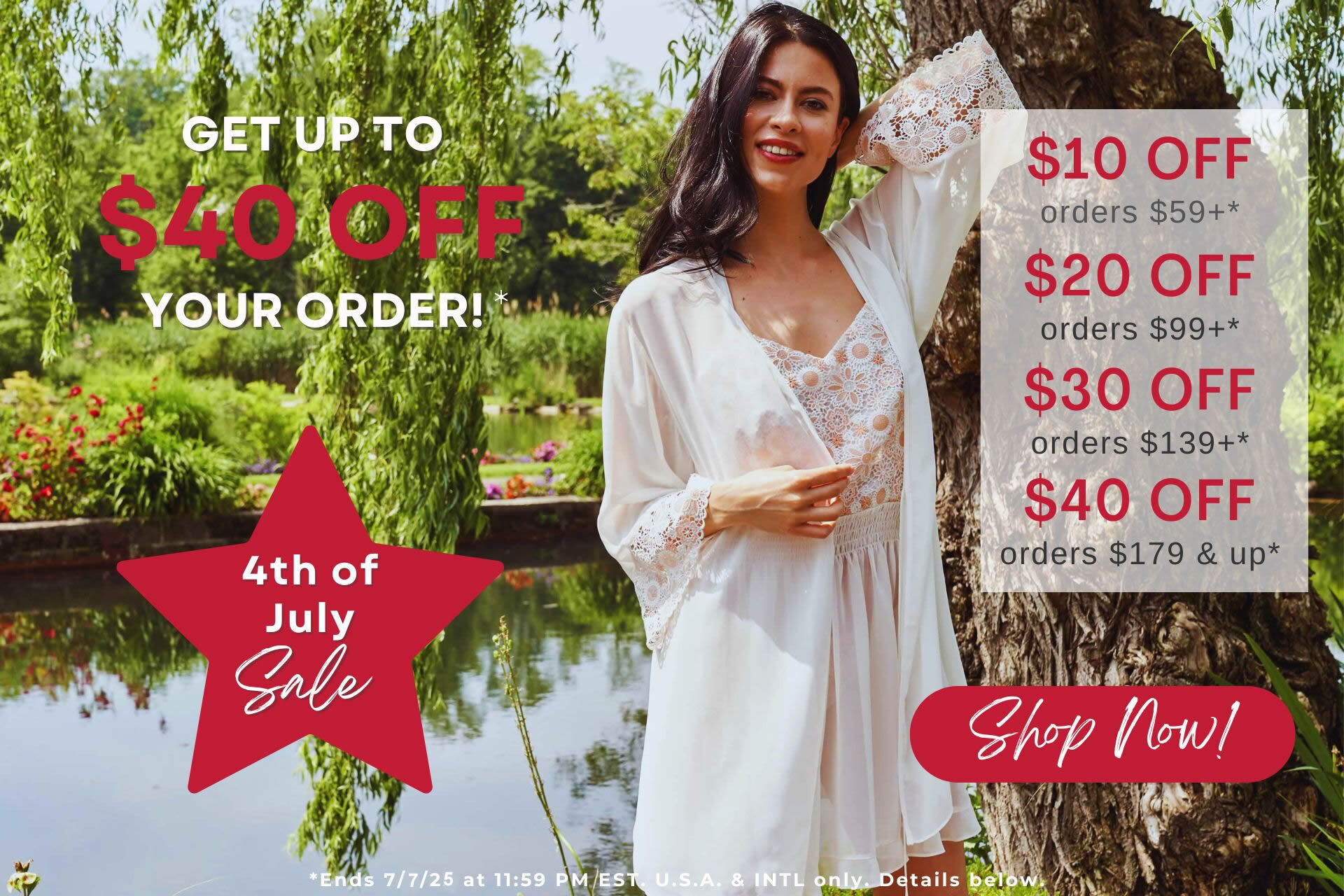 4th of July Sale at Now That's Lingerie