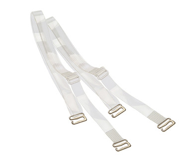 Clear Bra Straps With Clear Hooks 3/8 Wedding Dress Straps