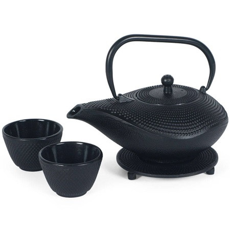 White Cast Iron Tea Set