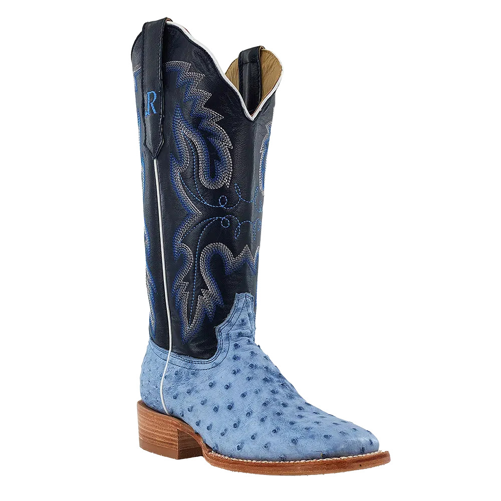 Women's R. Watson L4303-2 Sky Blue Full Quill Ostrich with Wide