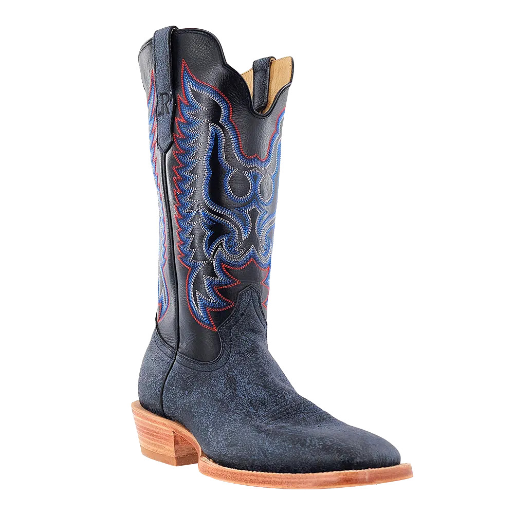Men's R. Watson 7103-2 Blue Cape Buffalo with Wide Square Toe and