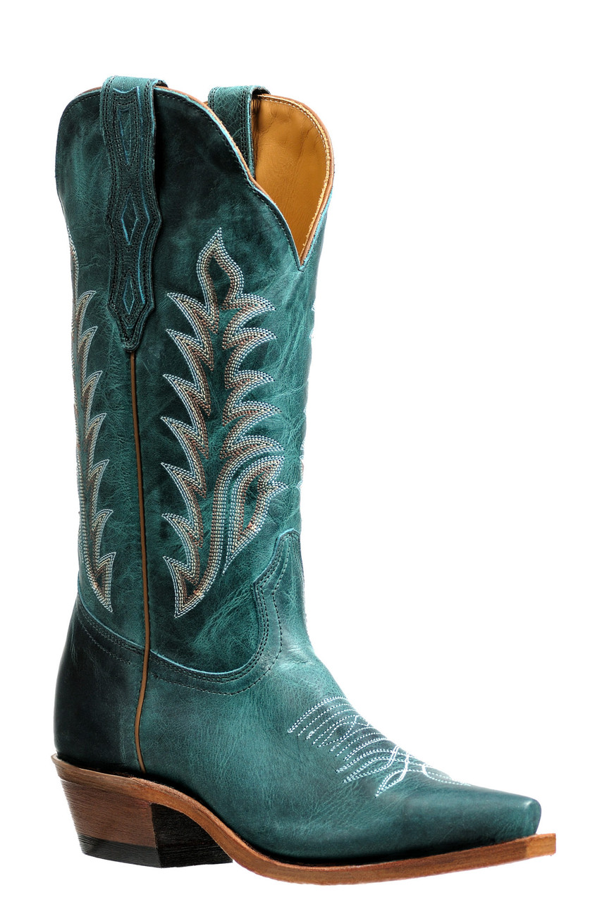 Women's Boulet 4907 Turquoise Snip Toe with Cowboy Heel - Medora