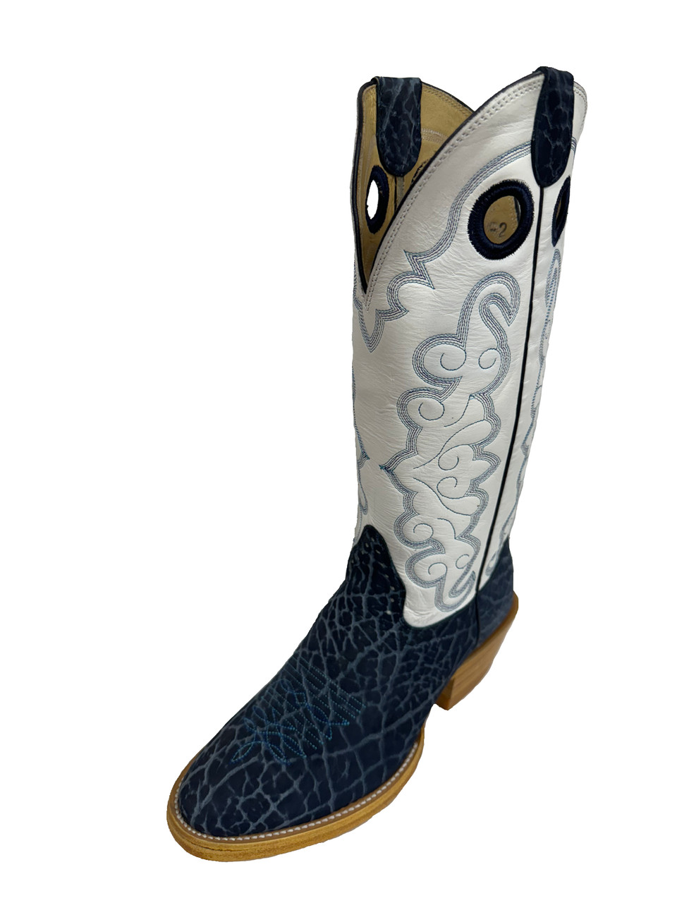 Men's Hondo MD-2 Electric Blue Bull Shoulder with Round Toe
