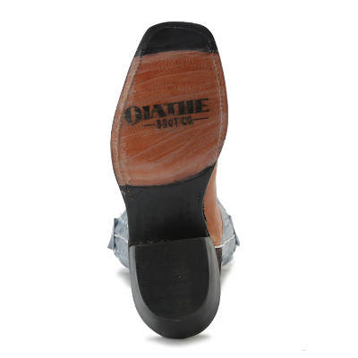 Men's Olathe TT5 Blue and Brown Buckaroo with Neoprene Sole