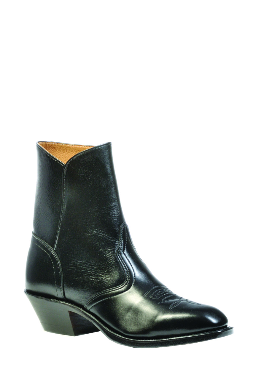 mens leather dress boots with zipper