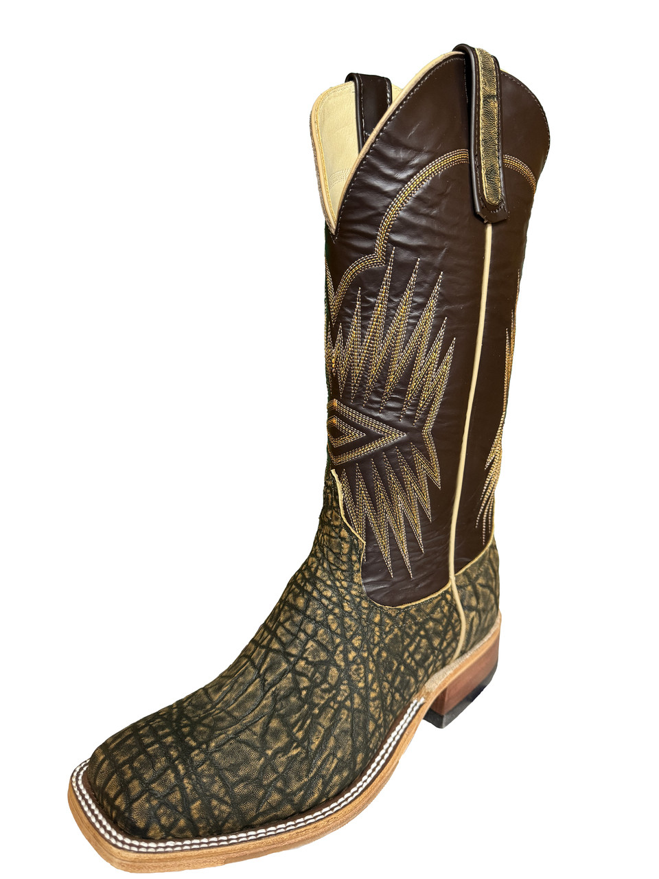 Men's Anderson Bean 8912 Antique Elephant with Hybrid Sole, Wide Square ...