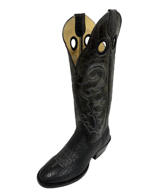 Men's Olathe 6906 Black and Chocolate Buckaroo with Round Toe and