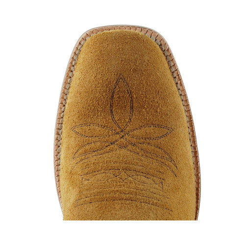 Top Hand Rough Out Cutter Toe Men's Hyer Spearville Tan Rough Out with Cutter Toe and Stockman Heel ...