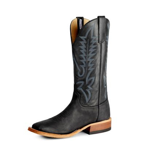 Men's Anderson Bean S5002 Black with Hybrid Sole, Wide Square Toe, and Roper Heel