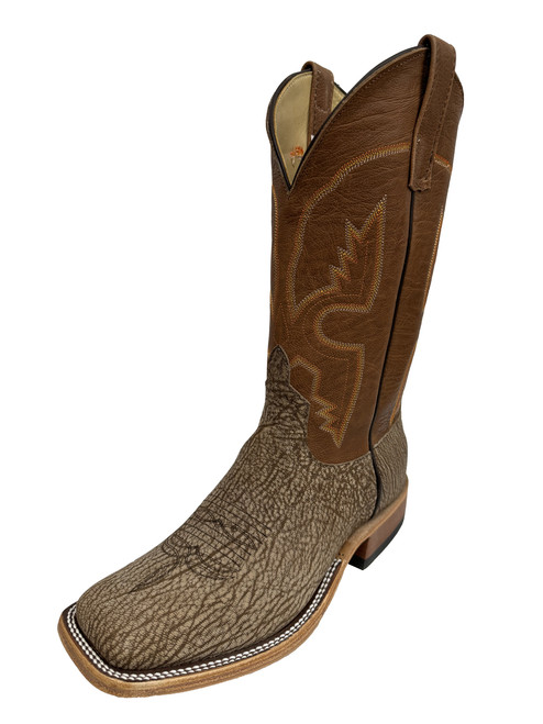 Men's Anderson Bean 0764 Brown Bull Shoulder with Hybrid Sole, Wide Square Toe, and Roper Heel Men's Anderson Bean 0764 Brown Bull Shoulder with Hybrid Sole, Wide Square Toe, and Roper Heel
