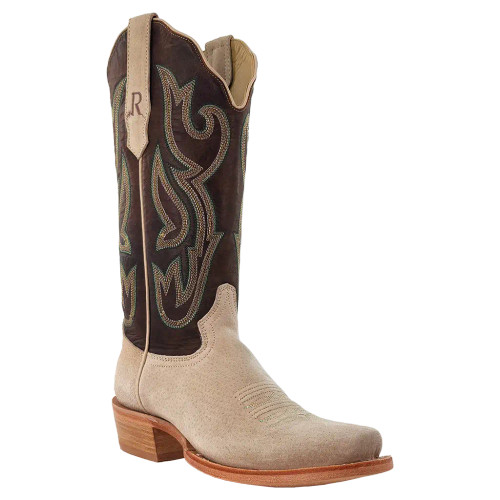 Women's R. Watson L8612-1 Tan Boar with Cutter Toe and Cowboy Heel
