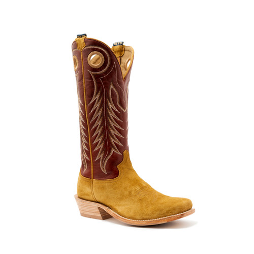 Men's Hyer Caldwell Tan Roughout with Hybrid Sole, Cutter Toe, and Buckaroo Heel
