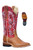 Women's Boulet 2921 Tan and Red with Hybrid Sole,  Wide Square Toe, and Stockman Heel